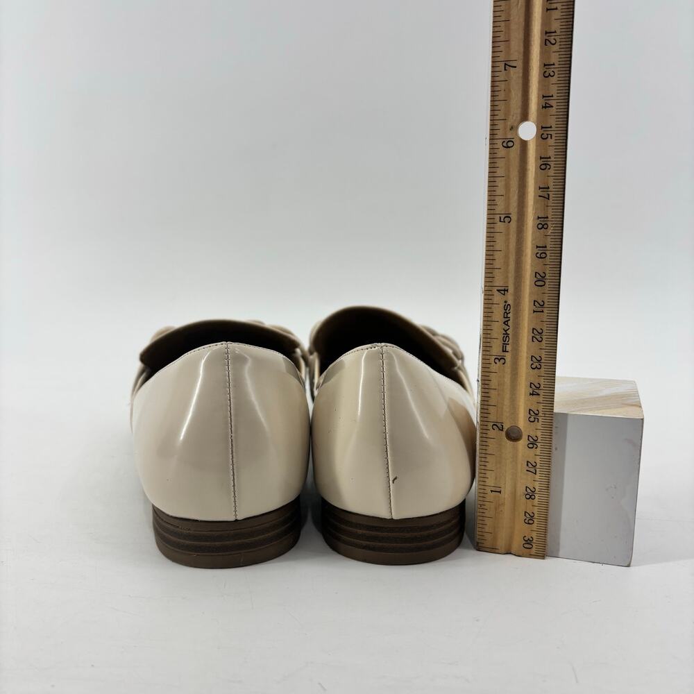 Lauren Conrad Demii Bone Loafers Women’s 8.5 Beige Patent Leather Flats - Picture 8 of 11